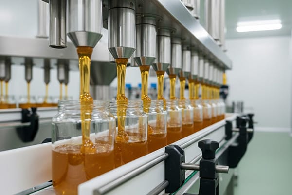 Automatic-Honey-Filling-Machine Automatic honey filling machine filling thick honey into glass jars