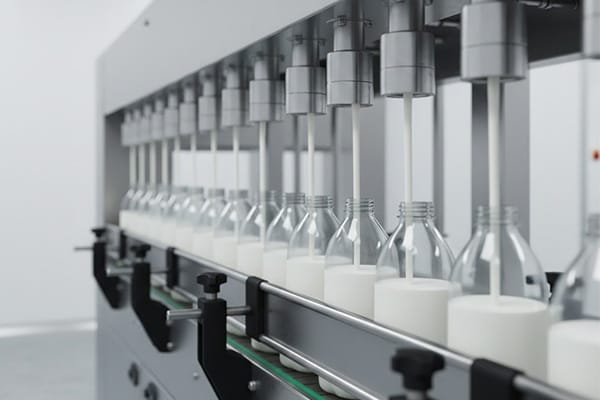Automatic-Milk-Filling-Machine Automatic milk filling machine filling milk into bottles